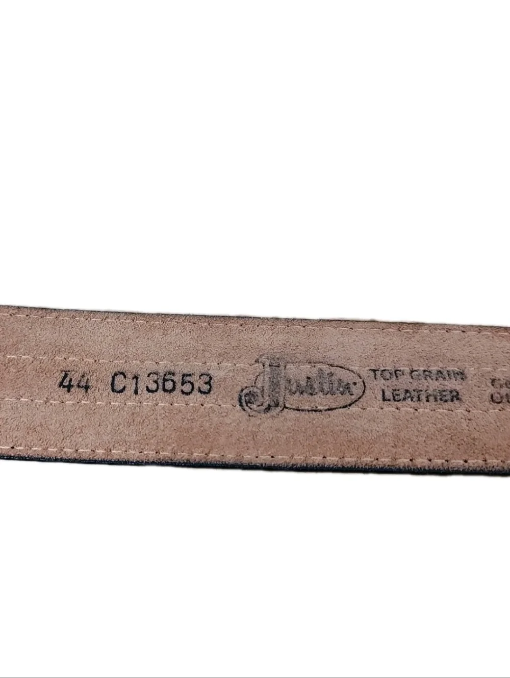 Justin Top Grain Black Leather Aztec Needlepoint Western Belt 40/44 Buffalo Coin